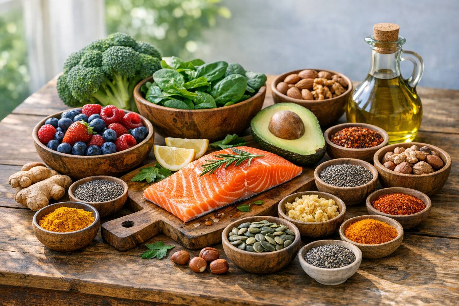 Alimentos antiinflamatorios que ayudan a reducir el dolor y la hinchazón Alimentos antiinflamatorios que ayudan a reducir el dolor y la hinchazón